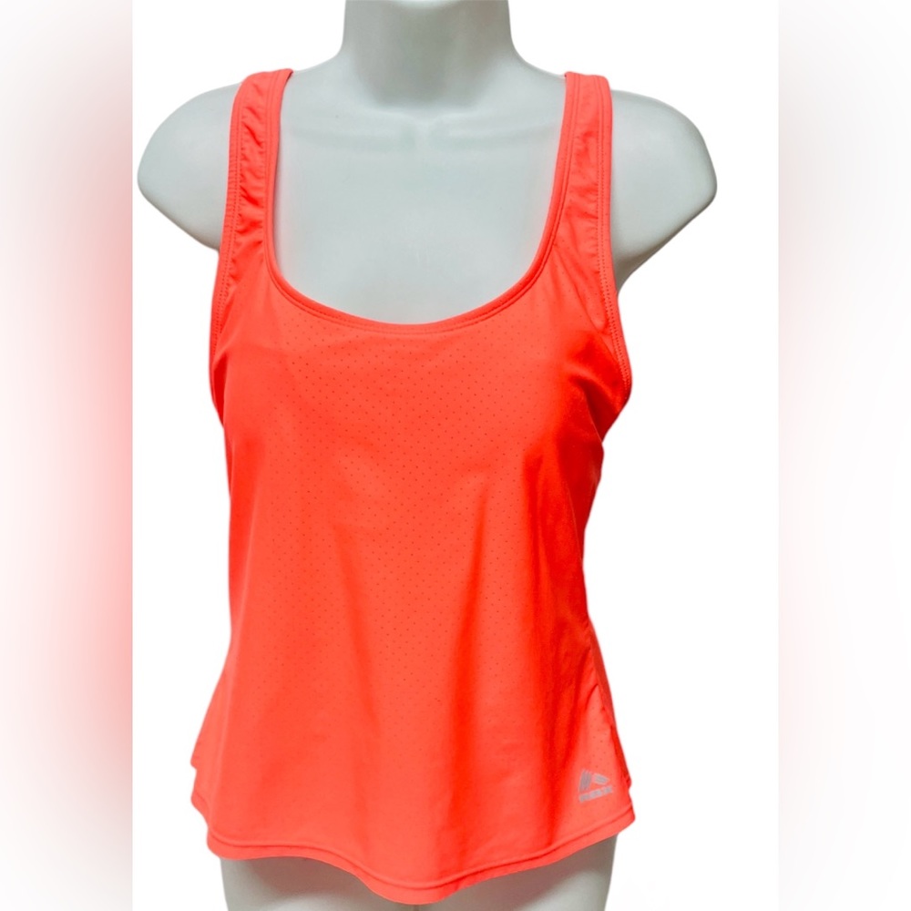 RBX NEW Woman’s Athletic Top Built in Padded Bar Detailed CrissCross Back Neon